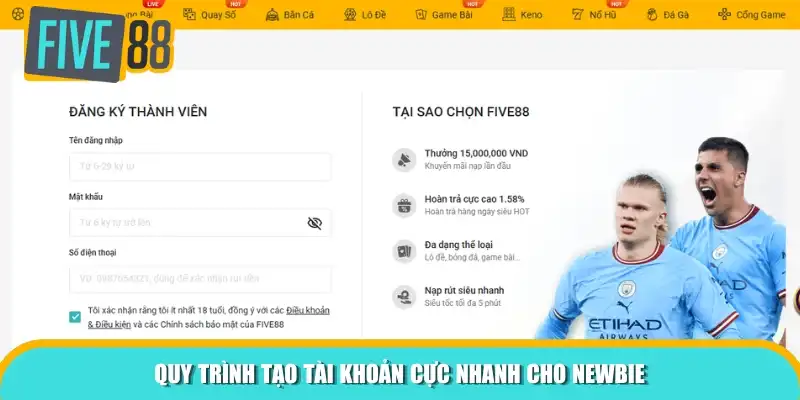 Quy trình đăng ký tài khoản cực nhanh cho newbie