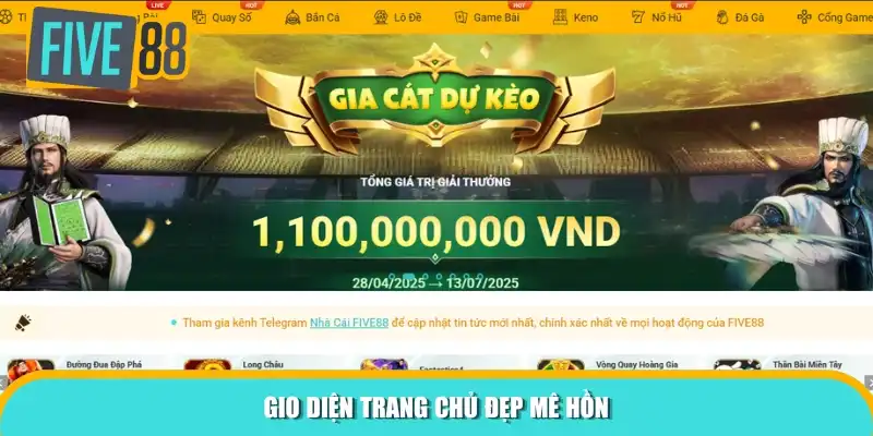 Giao diện trang chủ đẹp mê hồn
